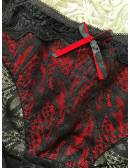 My Look Féminin Culotte effet corset " Red & Black ",prêt à porter pour femme