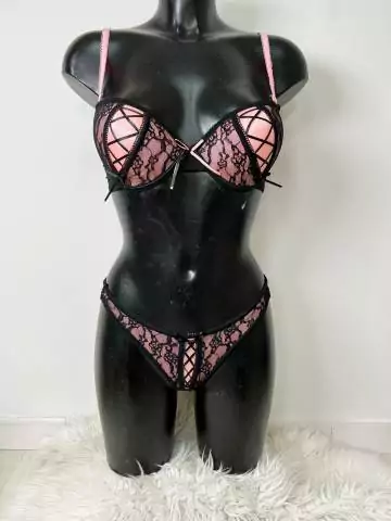 MyLookFeminin,Tanga " Pink & Black ",prêt à porter mode femme