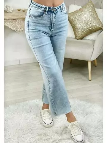 MyLookFeminin,Mon jeans bleu ciel " wide legs 7/8",prêt à porter mode femme
