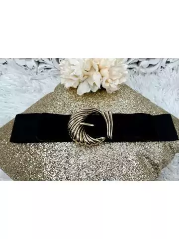 MyLookFeminin,Ma ceinture noire style cuir élastique "fine boucle gold"8 € Vêtements Mode femme fashion