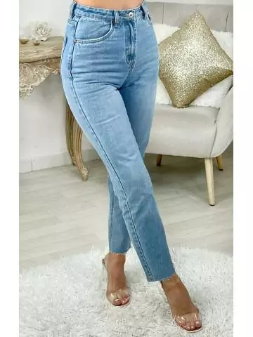 MyLookFeminin,Mon jeans bleu ciel " wide legs "29 € Vêtements Mode femme fashion