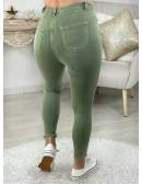 My Look Féminin Mon jeans taille haute vert olive" bas used",prêt à porter pour femme