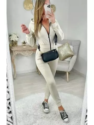 MyLookFeminin,Ma superbe combi pantalon "beige & zip",prêt à porter mode femme