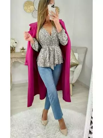 MyLookFeminin,Ma jolie blouse nouée " pink & purple cachemire"22 € Vêtements Mode femme fashion