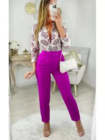 MyLookFeminin,Mon pantalon fuchsia et sa ceinture" so classic"29 € Vêtements Mode femme fashion