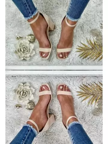 MyLookFeminin,Mes jolies sandales à talons " beige style daim",prêt à porter mode femme