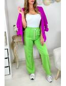 MyLookFeminin,Mon pantalon style jogging vert flashy,prêt à porter mode femme