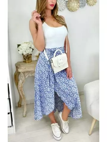 MyLookFeminin,Ma jupe longue & portefeuille " little flowers"26 € Vêtements Mode femme fashion