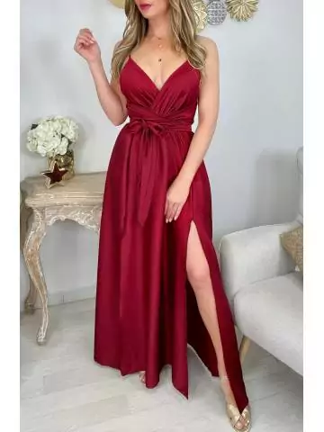 MyLookFeminin,Ma jolie robe longue satinée & fendue " bordeaux coup de cœur"31 € Vêtements Mode femme fashion