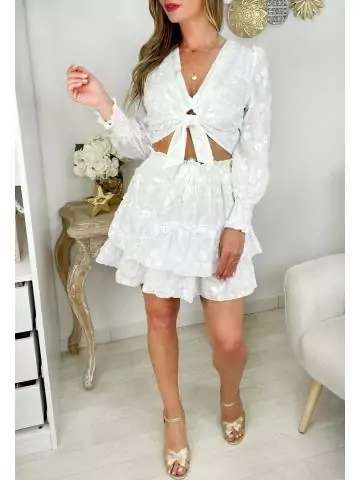 MyLookFeminin,Ma petite jupe à volants " broderie blanche"26 € Vêtements Mode femme fashion