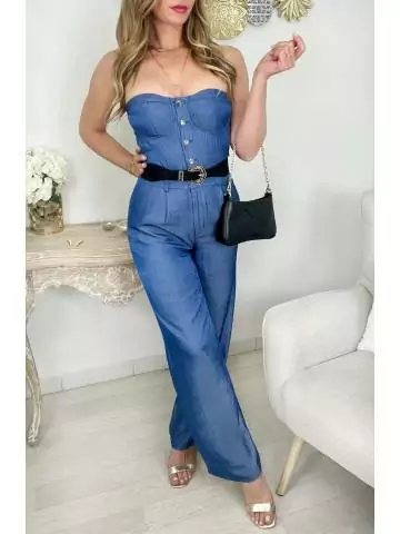 MyLookFeminin,jolie Combi pantalon bustier " style jeans",prêt à porter mode femme
