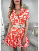 My Look Féminin Ma robe boutonnée style patineuse " orange leafs",prêt à porter pour femme