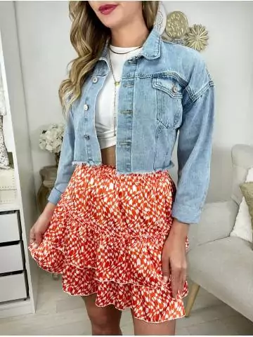 MyLookFeminin,Ma petite jupe à volants " summer print"26 € Vêtements Mode femme fashion