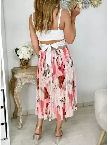 MyLookFeminin,Jupe style jupon imprimée rose21 € Vêtements Mode femme fashion