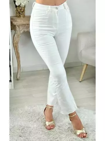 MyLookFeminin,jeans blanc flare et push up,prêt à porter mode femme