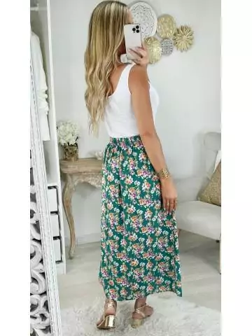 My Look Féminin| jupe longue fleurie et fendue,prêt à porter pour femme