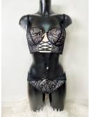 My Look Féminin soutien-gorge effet corset " Nude & Black ",prêt à porter pour femme