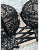 My Look Féminin soutien-gorge effet corset " Nude & Black ",prêt à porter pour femme