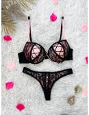 My Look Féminin Soutien-gorge " Pink & Black ",prêt à porter pour femme