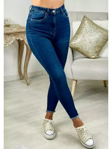 MyLookFeminin,jeans bleu brut slim basique,prêt à porter mode femme