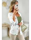 MyLookFeminin,chemisier blanc style lin motif savane,prêt à porter mode femme