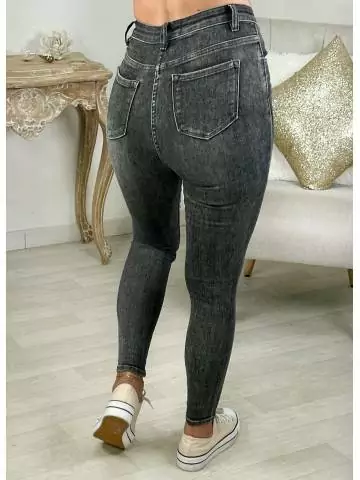 MyLookFeminin,Jeans basic noir délavé,prêt à porter mode femme