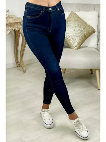 MyLookFeminin,Jeans basic bleu foncé,prêt à porter mode femme