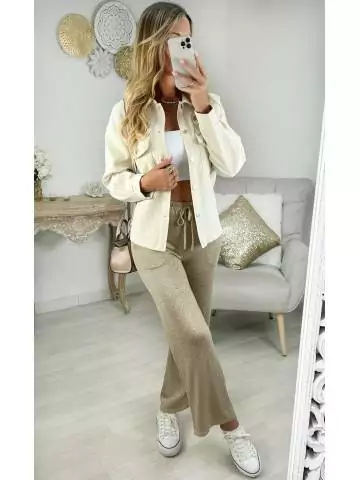 MyLookFeminin,pantalon léger en maille scintillante,prêt à porter mode femme