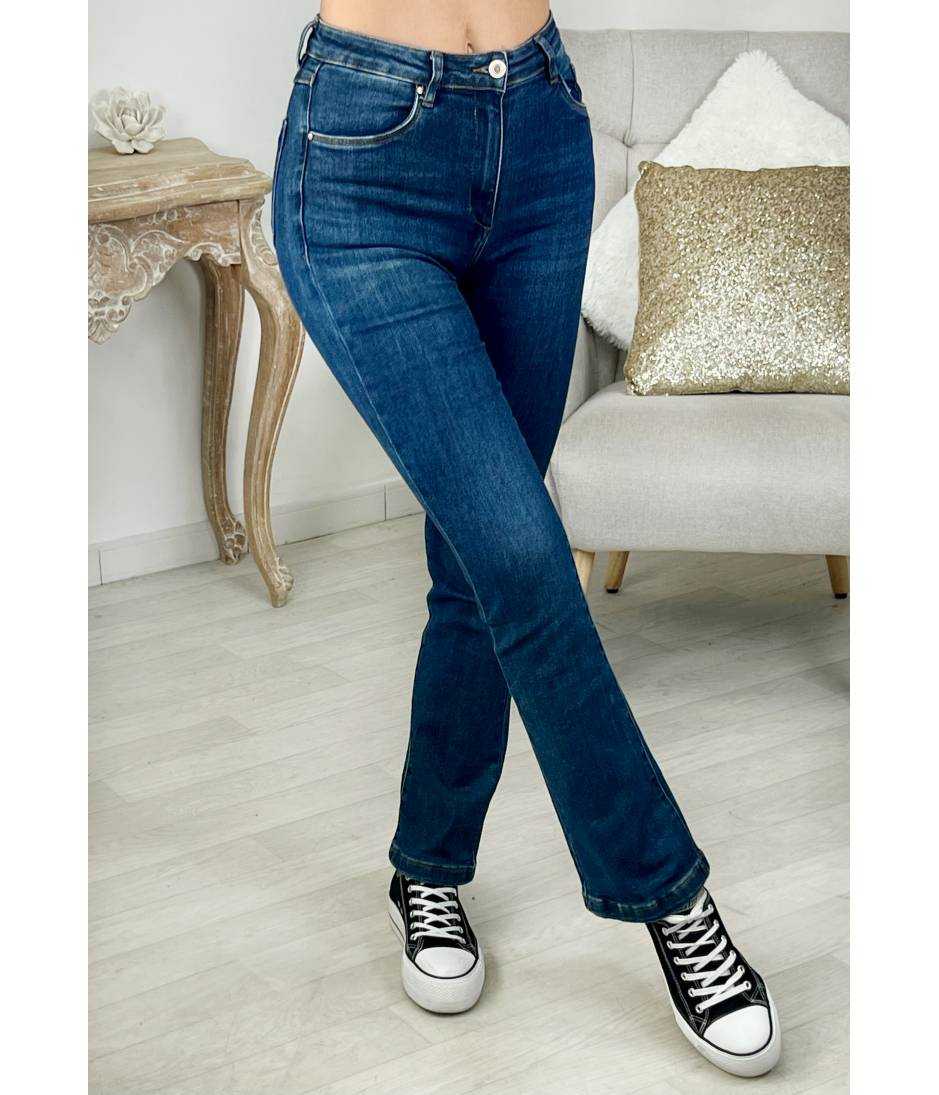 MyLookFeminin,Jeans bleu Brut "flare",prêt à porter mode femme