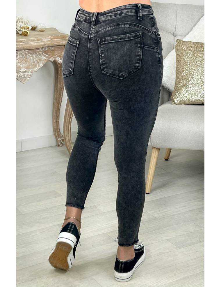Mode femme Jeans noir gris basique My Look Feminin
