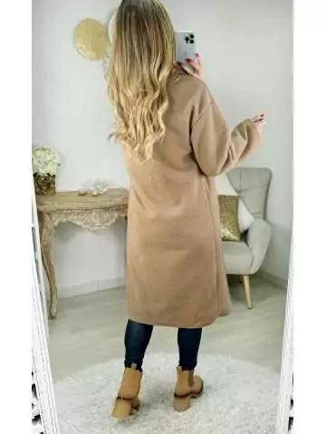 My Look Féminin| manteau loose mi-long caramel,prêt à porter pour femme