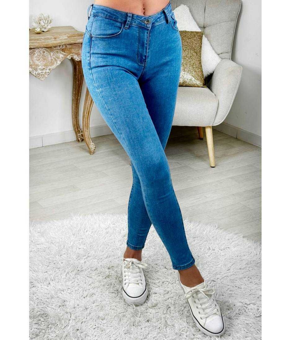 My Look Féminin jeans slim push-up bleu médium,prêt à porter pour femme