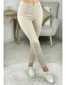 MyLookFeminin,jeans beige slim basique,prêt à porter mode femme