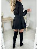 My Look Féminin jupe noire style stretch plissée,prêt à porter pour femme