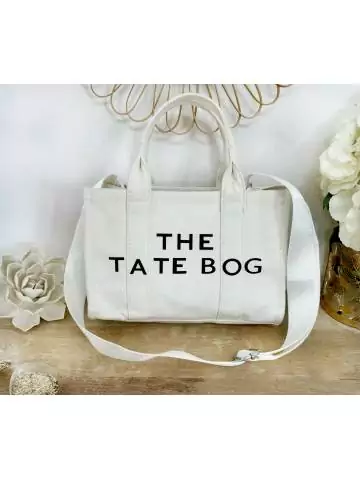 My Look Féminin sac en tissu "the tate bog" blanc,prêt à porter pour femme