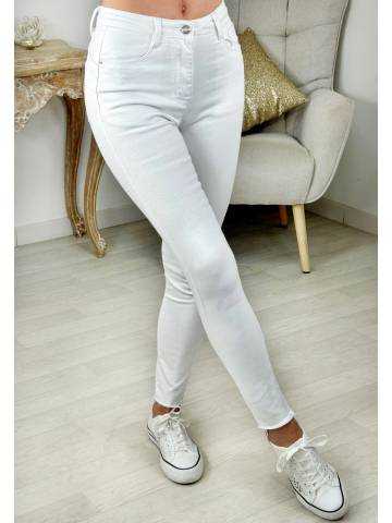 jeans blanc slim push-up