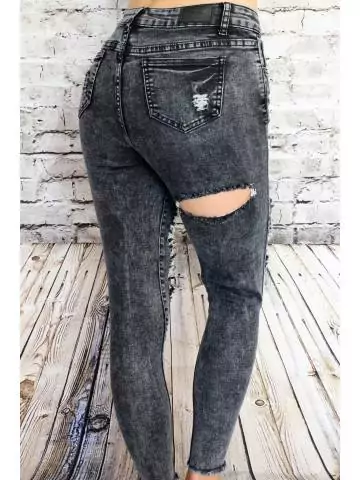 My Look Féminin Mon jeans gris "Hot destroy",prêt à porter pour femme